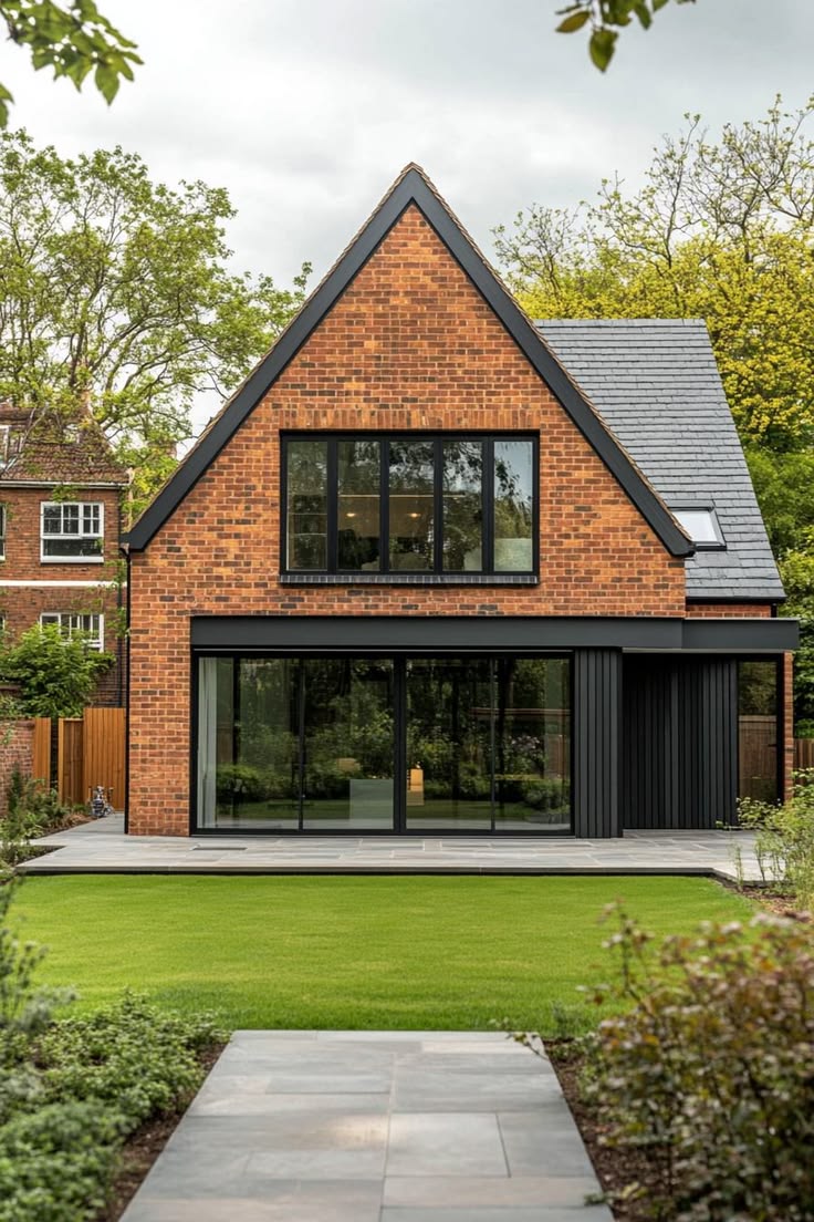 Modern UK house with clean gable end detailing