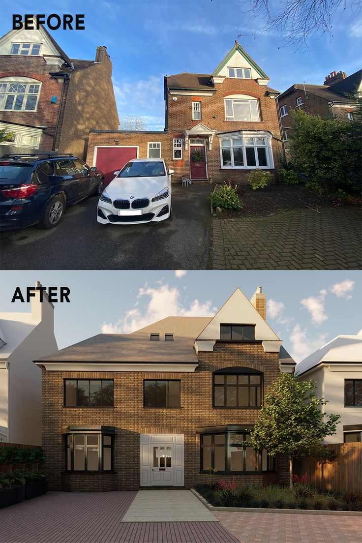 Two-storey UK home with neat gable roofline