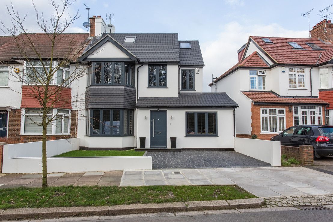 Renovated semi-detached UK home with fresh roofline